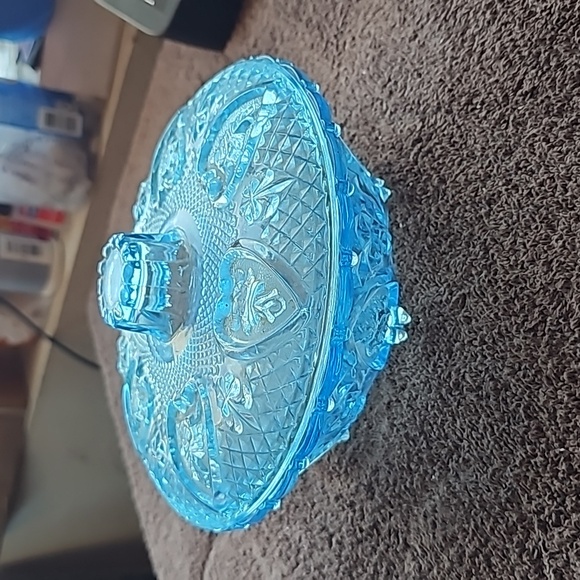 comblue Other - Vintage blue glass candy dish
